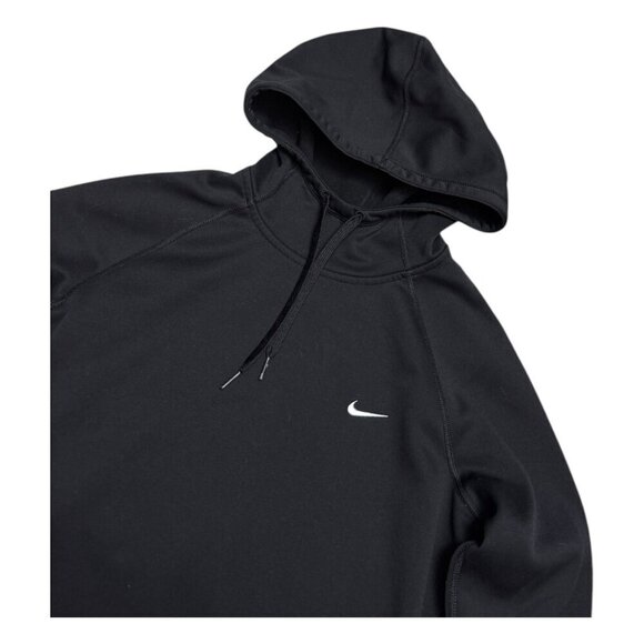 NIKE THERMAFIT Swoosh Activewear Black Hoodie Sweatshirt Womens Small - Picture 2 of 7